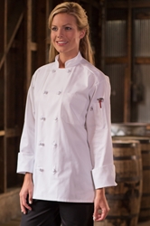 Chef Coat with Knotted Buttons - White 