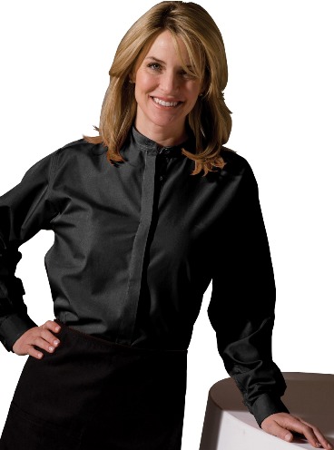 Ladies Banded Collar Shirt 