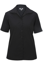 Ladies Lightweight Short Sleeve Poplin Blouse 