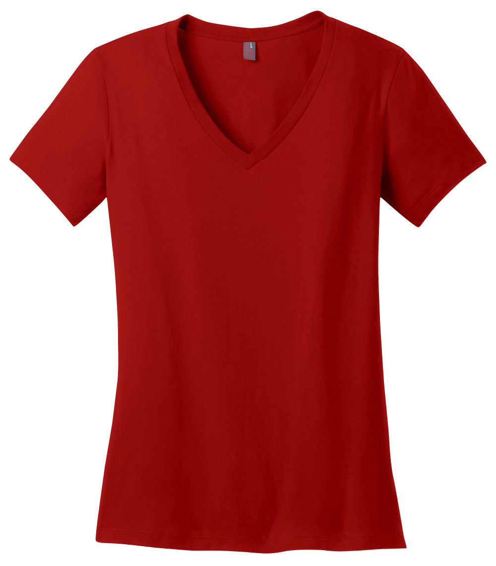 OSB - Ladies V-Neck Ringspun Cotton T-Shirt #DM1170LZZ
