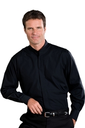 Mens Banded Collar Shirt 