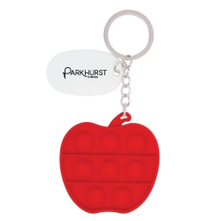 Pop Bubble Apple Fidget Sensory Keychain 