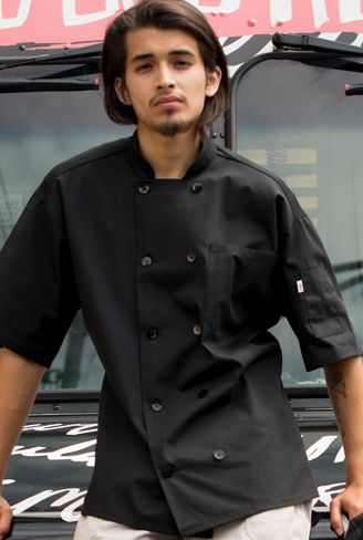 Short Sleeve Poplin Chef Coat 